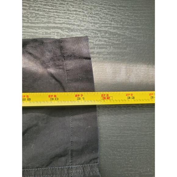 Y2k Guess Button Up Mini Shirt Dress Size M Black Utility Preppy Goth Office - Picture 11 of 12